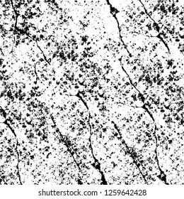 Vector grunge overlay texture. Black and white background