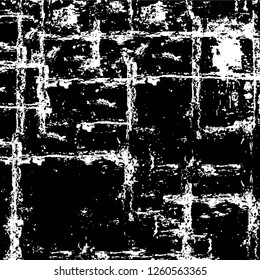Vector grunge overlay texture. Black and white background