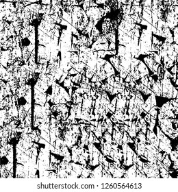 Vector grunge overlay texture. Black and white background