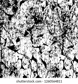 Vector grunge overlay texture. Black and white background