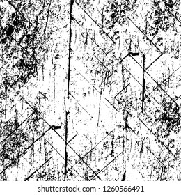 Vector grunge overlay texture. Black and white background