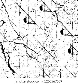 Vector grunge overlay texture. Black and white background