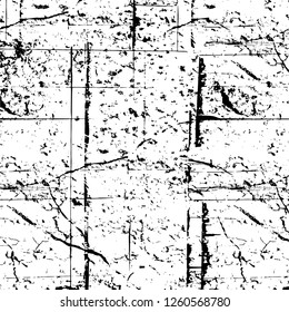 Vector grunge overlay texture. Black and white background