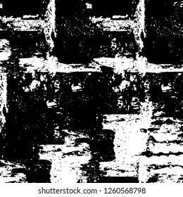 Vector grunge overlay texture. Black and white background
