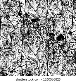 Vector grunge overlay texture. Black and white background