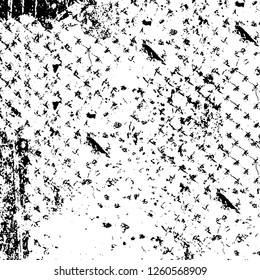 Vector grunge overlay texture. Black and white background