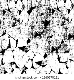 Vector grunge overlay texture. Black and white background