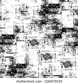 Vector grunge overlay texture. Black and white background