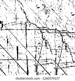 Vector grunge overlay texture. Black and white background