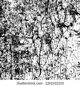 Vector grunge overlay texture. Black and white background