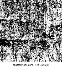 Vector grunge overlay texture. Black and white background