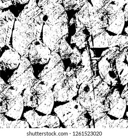 Vector grunge overlay texture. Black and white background