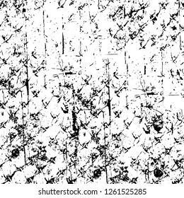 Vector grunge overlay texture. Black and white background