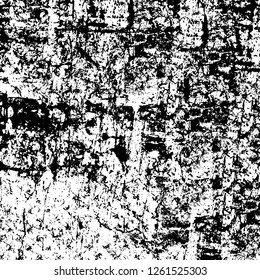 Vector grunge overlay texture. Black and white background