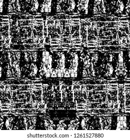 Vector grunge overlay texture. Black and white background