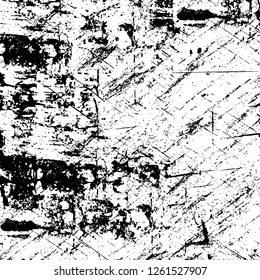Vector grunge overlay texture. Black and white background