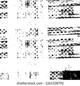 Vector grunge overlay texture. Black and white background