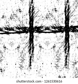 Vector grunge overlay texture. Black and white background