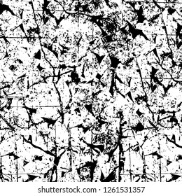 Vector grunge overlay texture. Black and white background