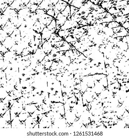 Vector grunge overlay texture. Black and white background