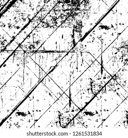 Vector grunge overlay texture. Black and white background