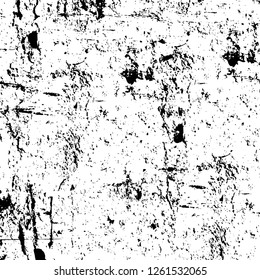 Vector grunge overlay texture. Black and white background