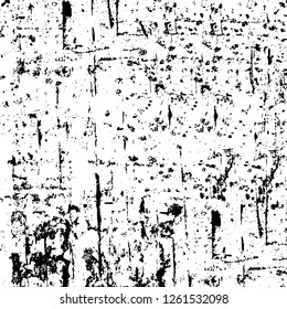 Vector grunge overlay texture. Black and white background