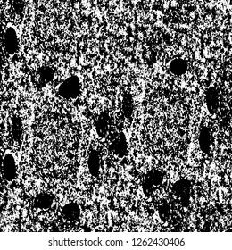 Vector grunge overlay texture. Black and white background