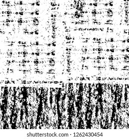 Vector grunge overlay texture. Black and white background