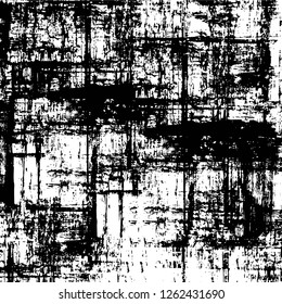 Vector grunge overlay texture. Black and white background