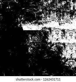 Vector grunge overlay texture. Black and white background