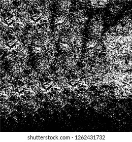 Vector grunge overlay texture. Black and white background