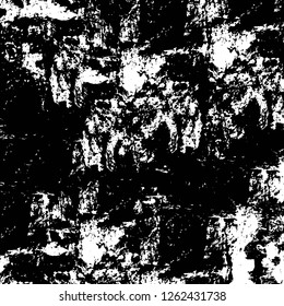 Vector grunge overlay texture. Black and white background