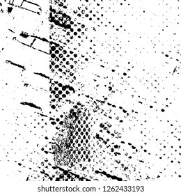 Vector grunge overlay texture. Black and white background