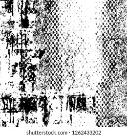 Vector grunge overlay texture. Black and white background