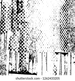Vector grunge overlay texture. Black and white background