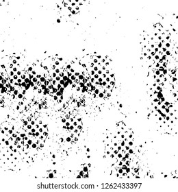 Vector grunge overlay texture. Black and white background