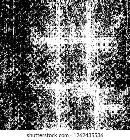 Vector grunge overlay texture. Black and white background