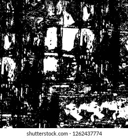 Vector grunge overlay texture. Black and white background