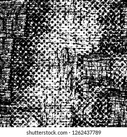 Vector grunge overlay texture. Black and white background