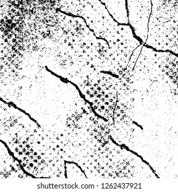 Vector grunge overlay texture. Black and white background