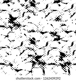 Vector grunge overlay texture. Black and white background