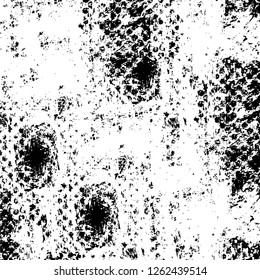 Vector grunge overlay texture. Black and white background