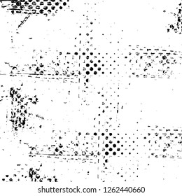 Vector grunge overlay texture. Black and white background