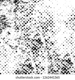 Vector grunge overlay texture. Black and white background