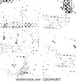 Vector grunge overlay texture. Black and white background