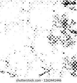 Vector grunge overlay texture. Black and white background