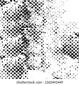 Vector grunge overlay texture. Black and white background