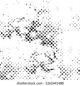 Vector grunge overlay texture. Black and white background