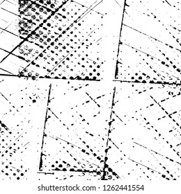Vector grunge overlay texture. Black and white background